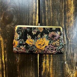 HOBO International Floral Kiss Lock Wallet Vintage Frame
